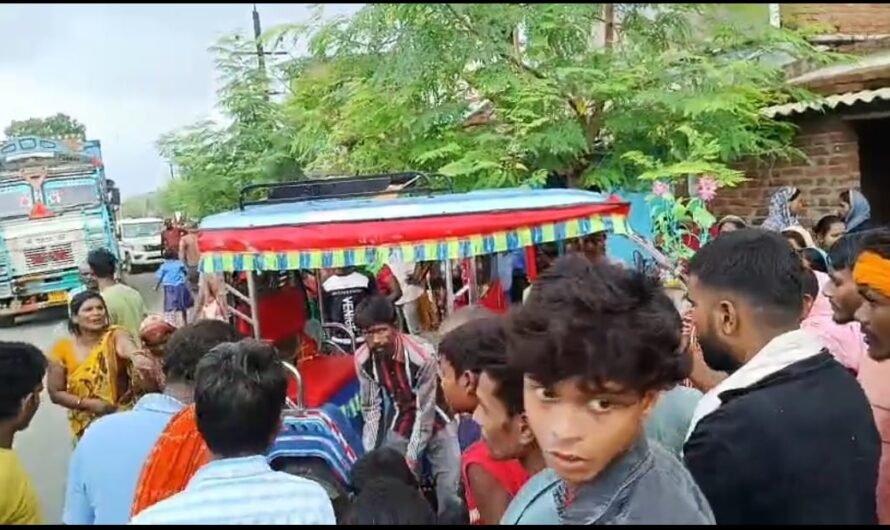 बकरी बचाने में पलटी टोटो, एक गंभीर रूप से घायल